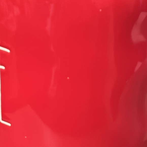 NWT RAE DUNN TALL BE MINE CERAMIC RED CANISTER - Picture 3 of 13